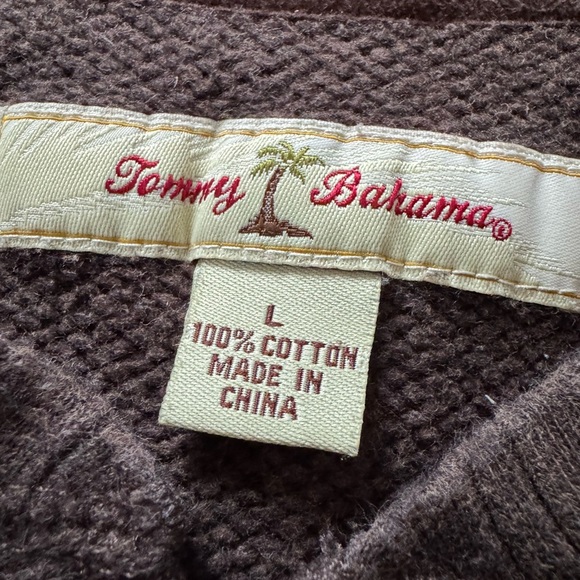 Tommy Bahama Brown Knit 100% Cotton Sweater Men Size Large - Picture 4 of 4